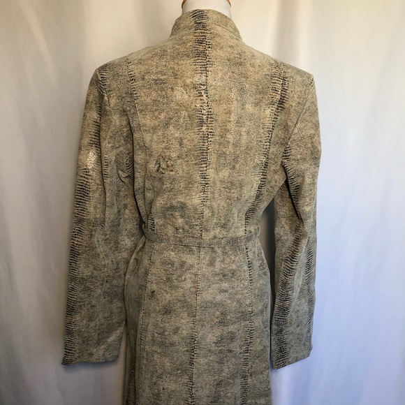 Lucid, Ltd. Leather Reptile Trench Coat - Picture 8 of 16